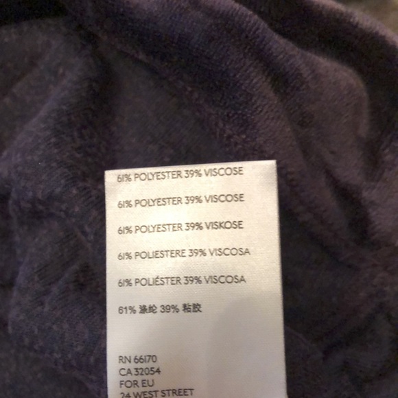 Free People Valerie Open Back Velvet Top XS Slouchy Oversized Purple - Picture 14 of 17